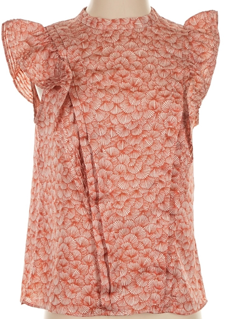 Ryegrass Round Neck Flutter Sleeveless Blouse Size L - Picture 2 of 5